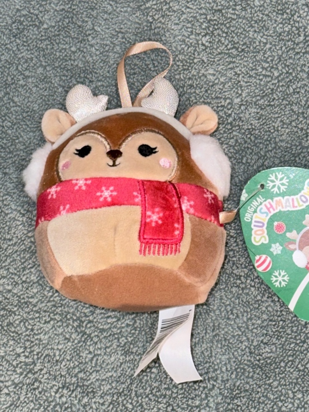 NWT Darla Reindeer Earmuffs 4" Inch Squishmallows Christmas Plush Ornament 2024